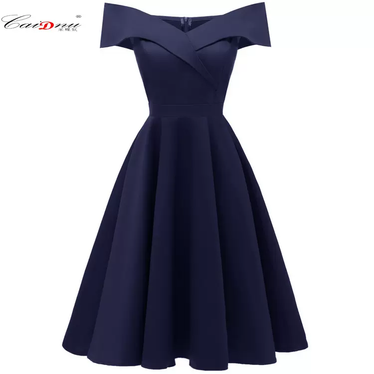 2024春夏女装连衣裙 亚马逊热卖一字肩收腰性感贡缎大摆跨境礼服