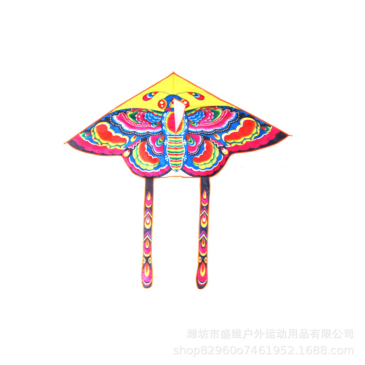 Weifang Kite Wholesale 1.6 M Bright Cloth Butterfly Adult Children Medium Triangle Kite Easy Flying Manufacturer