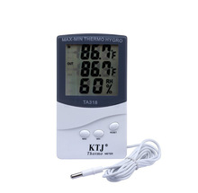 KTJ双显示温湿度仪 TA318立体式数显室内外电子温湿度计 外置探头