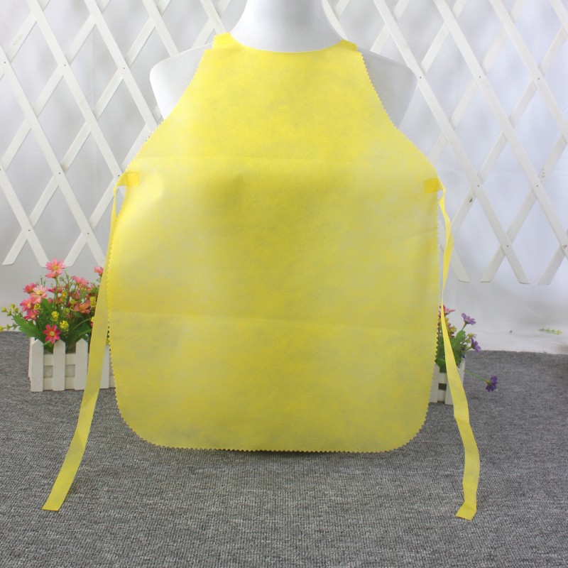 工厂一次性围裙火锅龙虾店 制作无纺布围兜 可印logo广告礼品