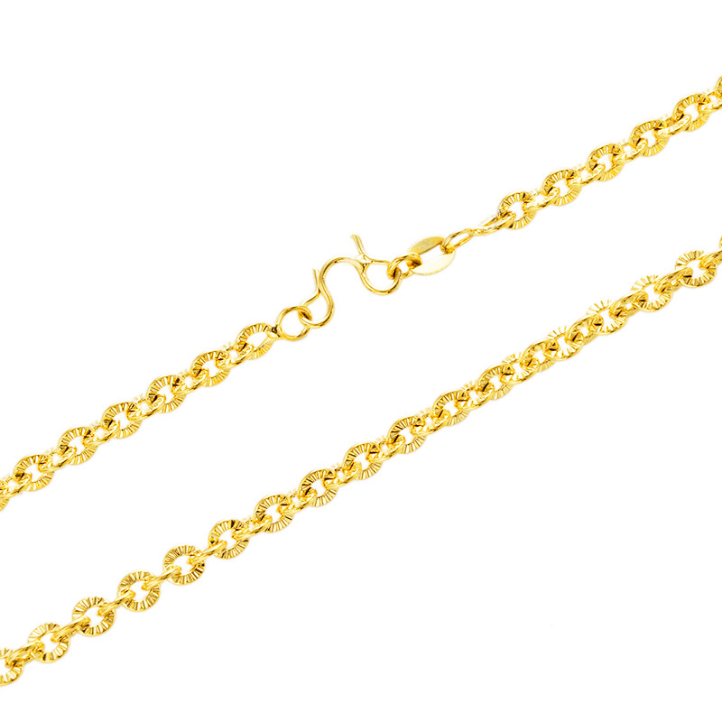 Alluvial Gold Necklace Ornament Women's No Color Fading High-Grade Niche Clavicle Chain Yiwu Copper Accessories Imitation Gold Chain