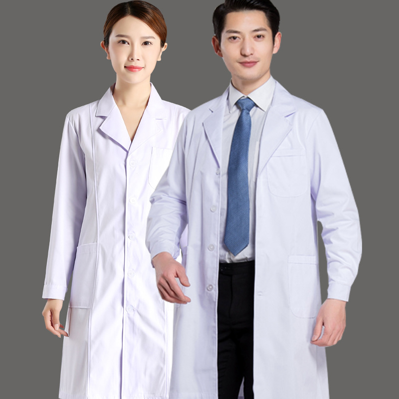 Nightingale Men's and Women's Doctor's Clothes Winter and Summer Doctor's Medical Protective Clothing White Gown White Coat Dustproof Clothes Overalls