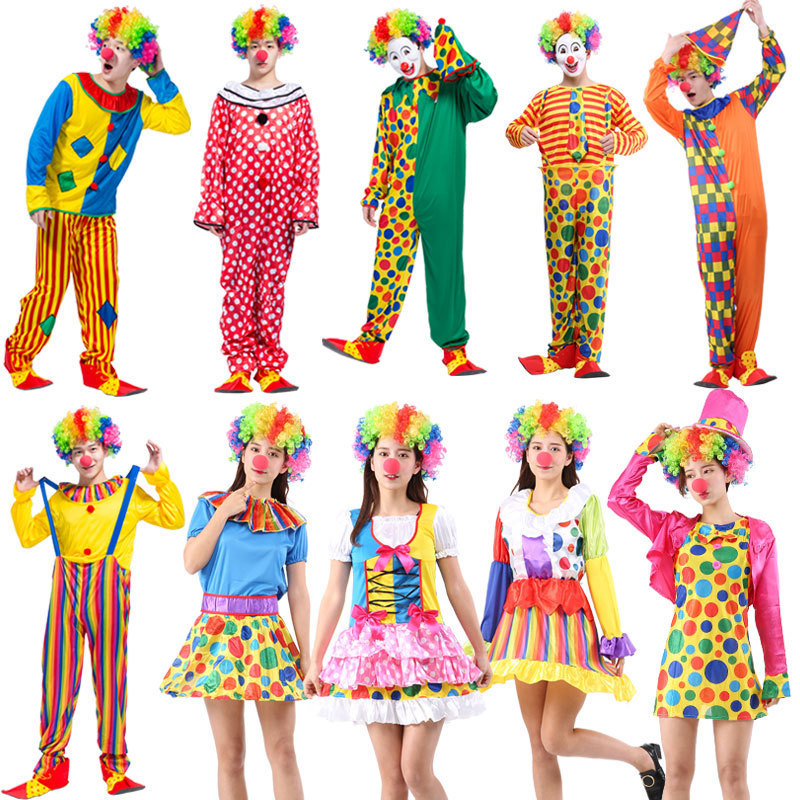 万圣节小丑服装成人男女cosplay表演小丑衣服套装搞笑演出装扮
