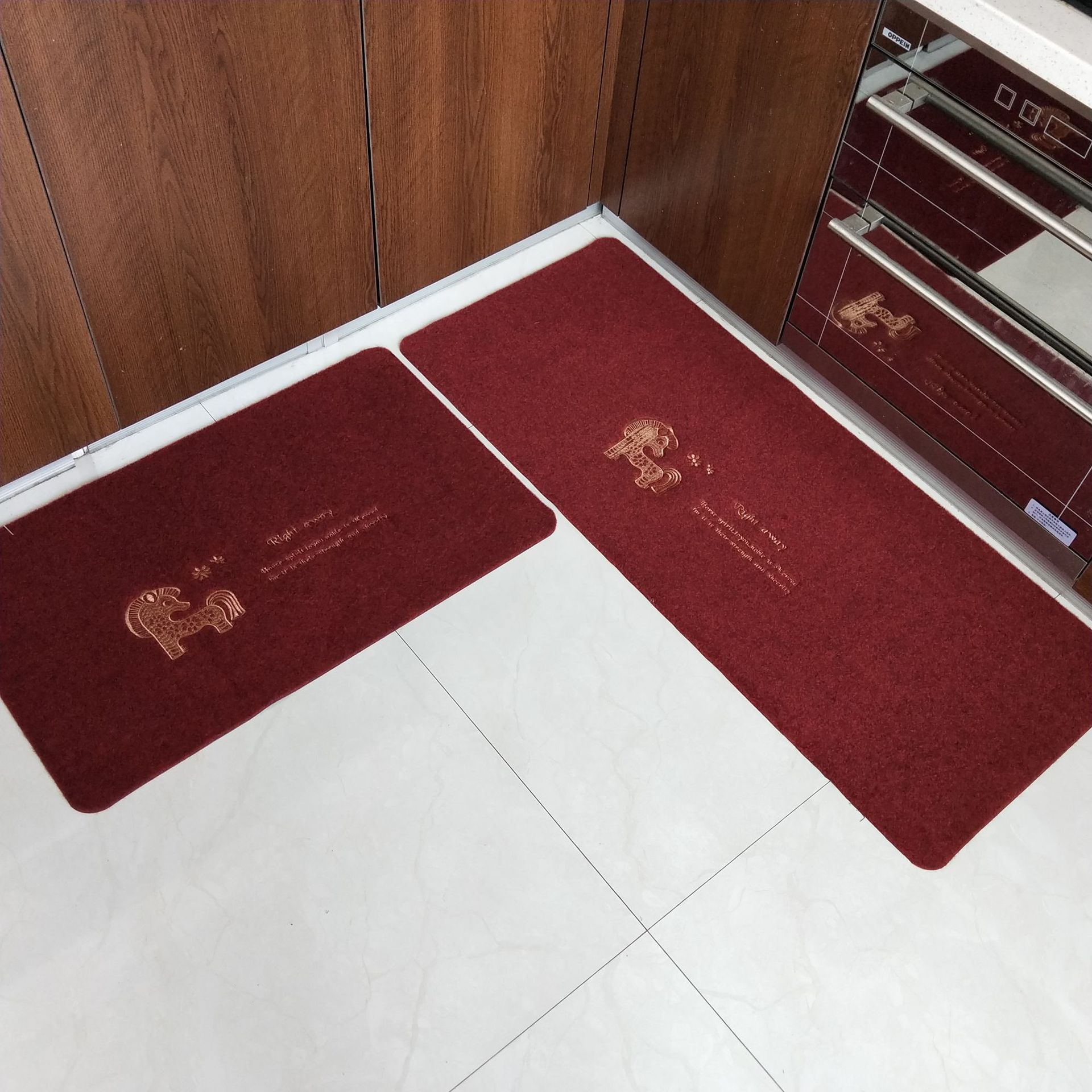 bedroom door carpet living room bathroom door mat anti-absorbent polyester rub mat factory wholesale customizable