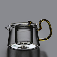 彩色把手玻璃茶壶茶具过滤可加热煮茶器煮茶泡茶壶