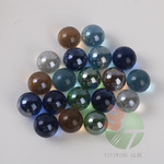 50粒14mm彩色透明玻璃珠1.4cm深蓝绿色粉红琥珀黄色浅兰弹珠圆球
