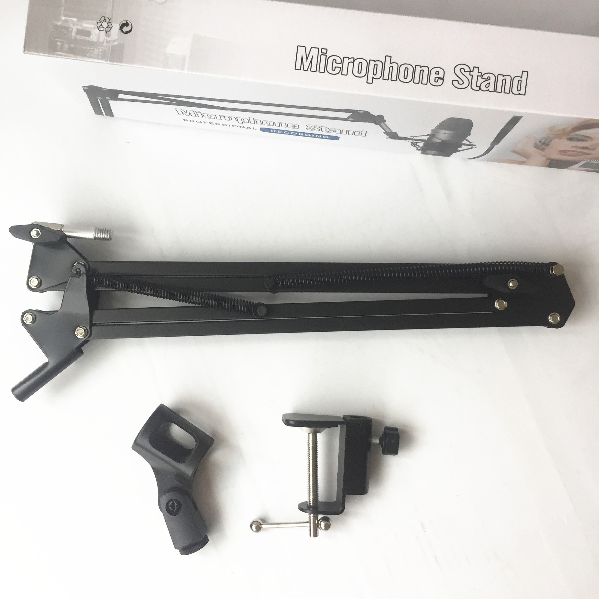 nb35悬臂支架 电容麦克风万向防震支架 桌面支架 可伸展金属支架