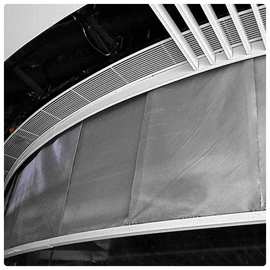 厂家供应挡烟垂壁布 带证无机布异性 弧形电动挡烟垂壁