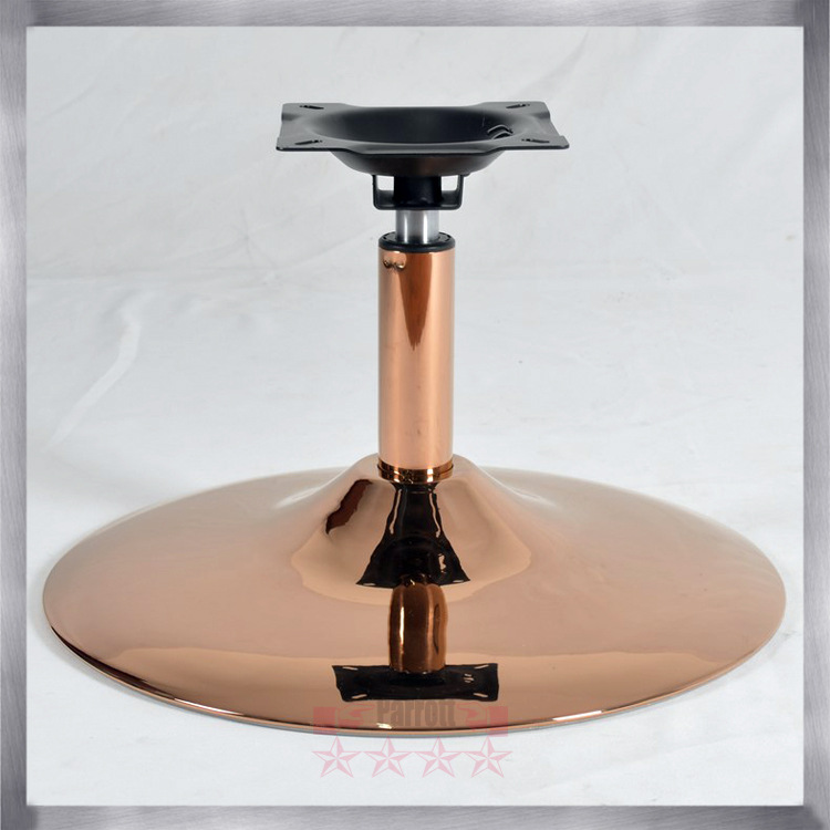 旋压304不锈钢镜面玫瑰金色沙发转椅底座喇叭形底盘沙发转动底座