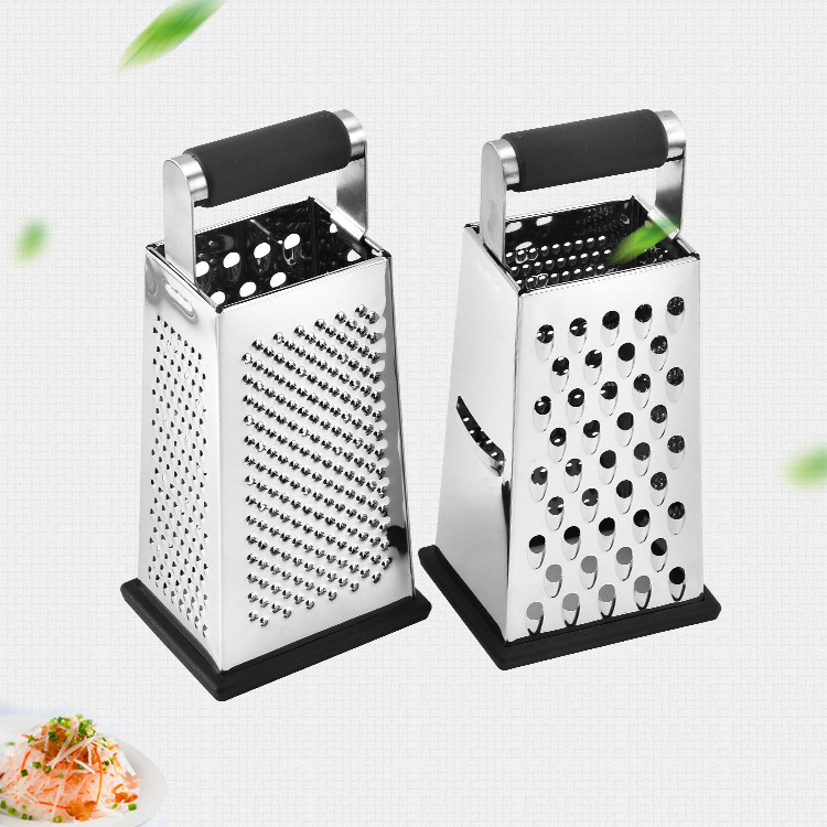 Stainless Steel Four-Surface Paring Knife Kitchen Household Slicer Peeler Multi-Purpose Cheese Grater Chip Grinding Chopper 4-Sided Grater