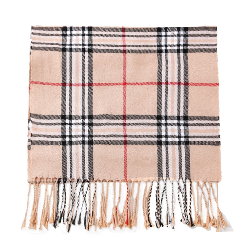 Fashion British Plaid Artificial Cashmere Scarf Children's Autumn and Winter Men's Couple Warm Shawl Foreign Trade Scarf Manufacturer