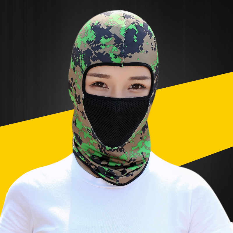 Cross-Border Amazon Integrated Pullover Outdoor Sports Ice Silk Sun Protection Breathable Neck Protection Head Cover Scarf Riding Mask