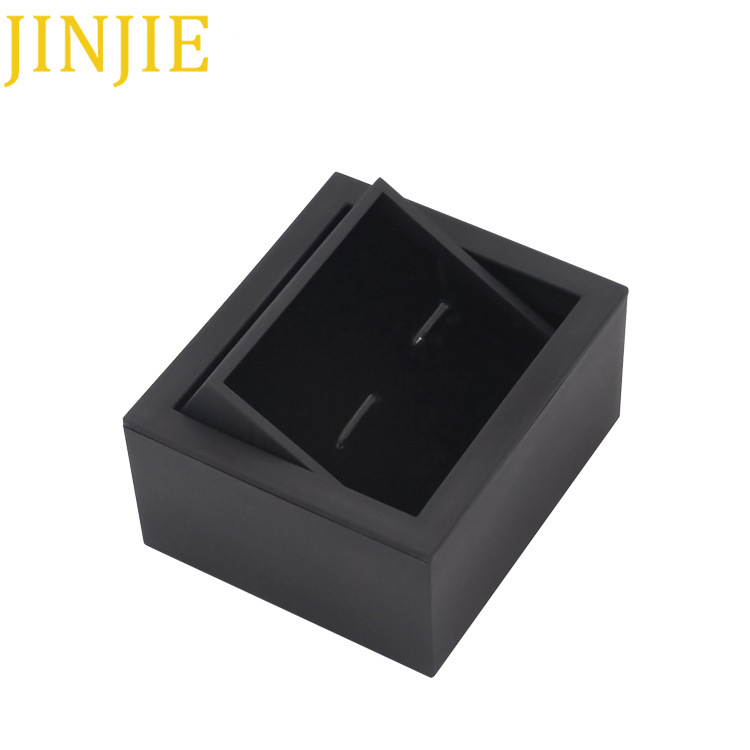 spot high-end rotating flip spray paint hand gel frosted and matte texture gift jewelry box cuff-link box