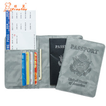 棕鼠亚马逊跨境短款美国USA直卡护照夹多卡位护照本机票夹包
