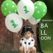 新款12寸2.8G彩色恐龙印花乳胶气球 儿童生日派对主题装饰用品