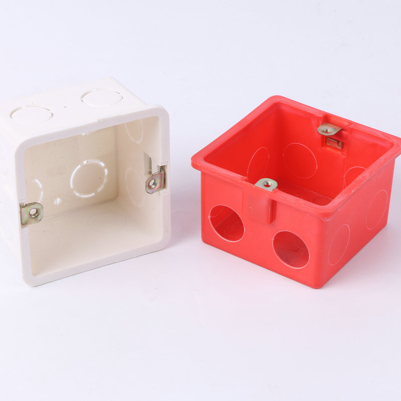 86暗装pvc接线盒 开关线盒墙壁插座接线盒 86型塑料原料接线盒