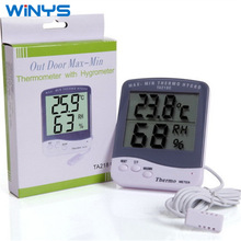 厂家直销TA218C室内电子温湿度计记忆家用温度计带1.5米探头