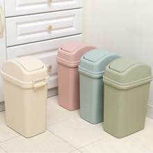 万昌新款塑料垃圾桶家用大容量创意摇盖式垃圾桶欧式卫生间垃圾桶