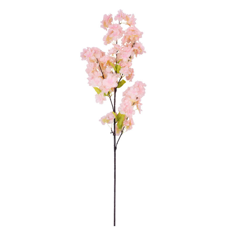 Artificial Cherry Blossom Branch 4 Fork Peach Blossom Branch Wedding Studio Living Room Decoration Cherry Blossom Plastic Flower Silk Flower Floor Decoration