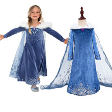 2021万圣节儿童冰雪奇缘公主裙童装女童艾莎公主童裙Frozen连衣裙