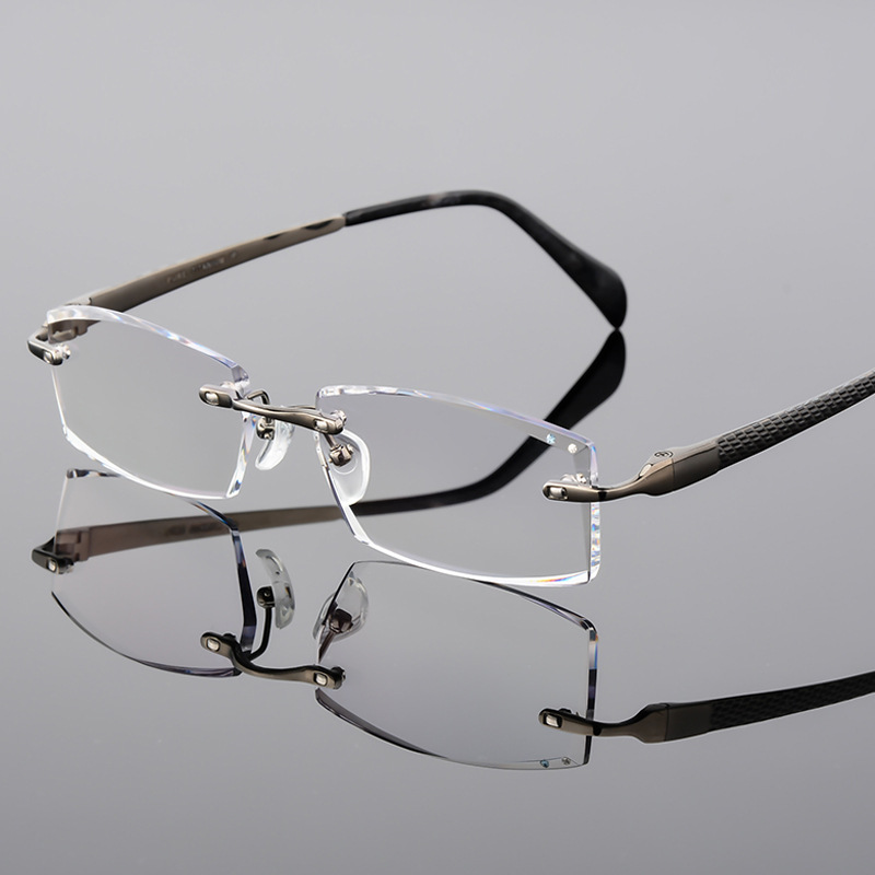 配眼镜无框近视眼镜架男女超轻百搭韩版新款眼镜丹阳眼镜架厂家