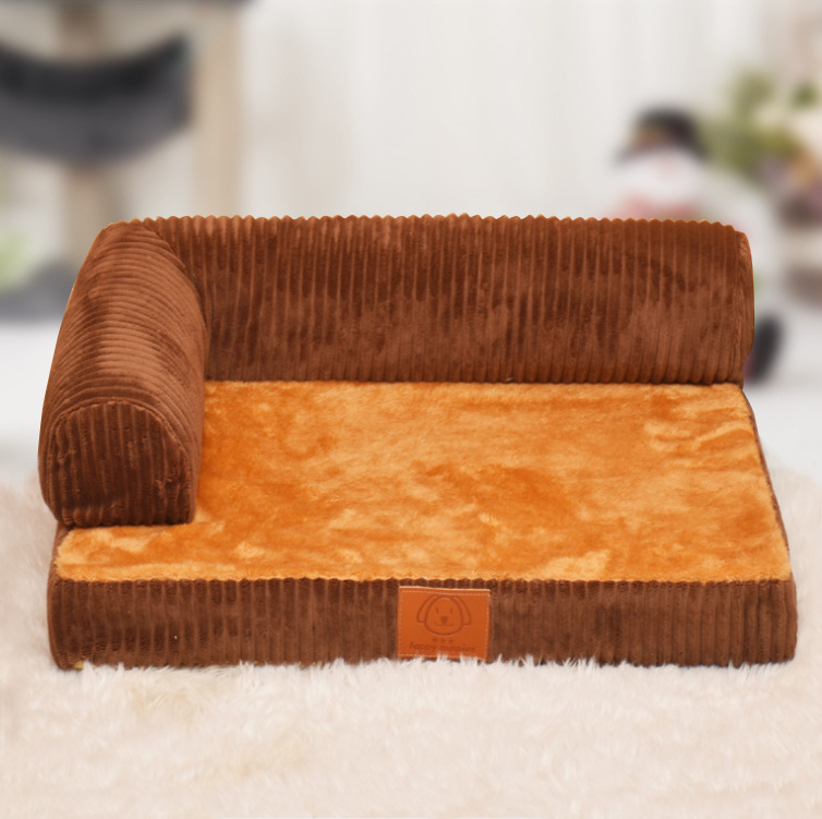 removable and washable four seasons golden retriever kennel large， medium and small dogs sofa pet bed creative pet thermal supplies pet pad