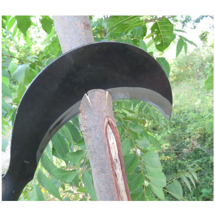 农用开路除草工具砍割锰钢镰刀割草刀农具玉米收割割草长柄大镰刀