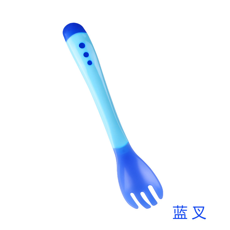 Factory Direct Sales Baby Temperature Sensitive Spoon Baby Soft Head Soup Spoon Medicine Feeding Spoon Temperature Sensitive Soup Spoon Color Changing Spoon Fork Wholesale