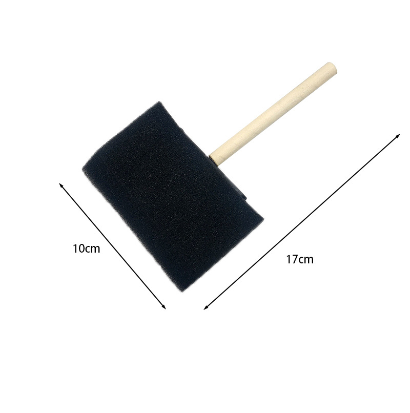 Factory in Stock Wooden Handle Sponge Paint Brush Sponge Shovel Shading Brush Painting Tools Wholesale Art Supplies