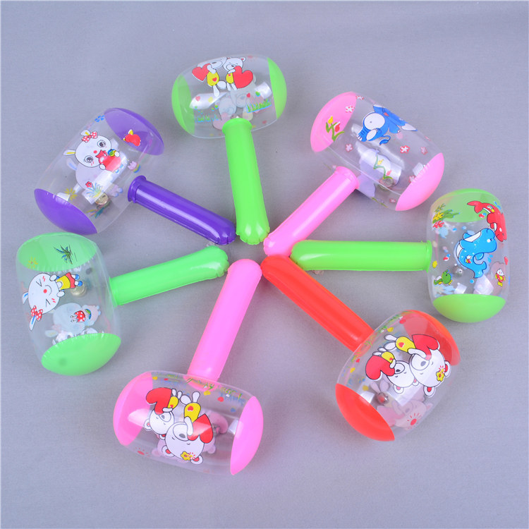 Inflatable hammer pvc inflatable small hammer pinch will ring with Bell sweep yard push gift inflatable toys wholesale image