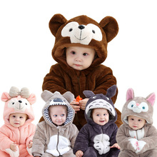冬季新款爬服0-3岁婴幼儿宝宝连身衣外出加厚棉衣冬动物造型系列