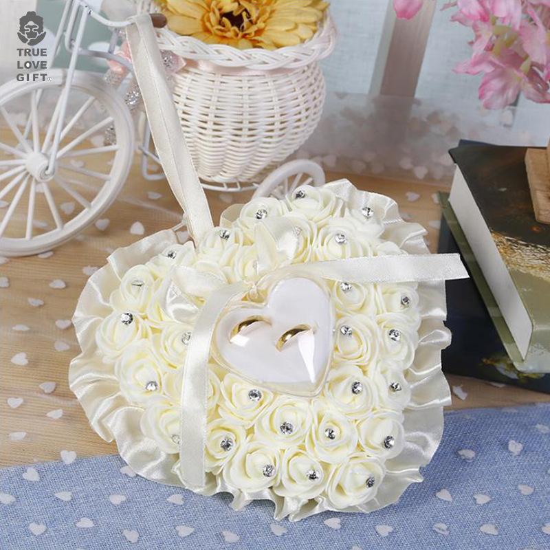 aliexpress european wedding ring pillow wholesale wedding supplies couple rose flower ring box wedding ring storage props