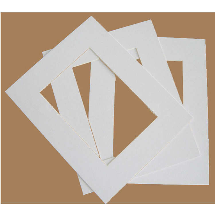 白色卡纸圆方形开孔相框专用装裱内衬卡纸厂家直销定 制图案卡纸