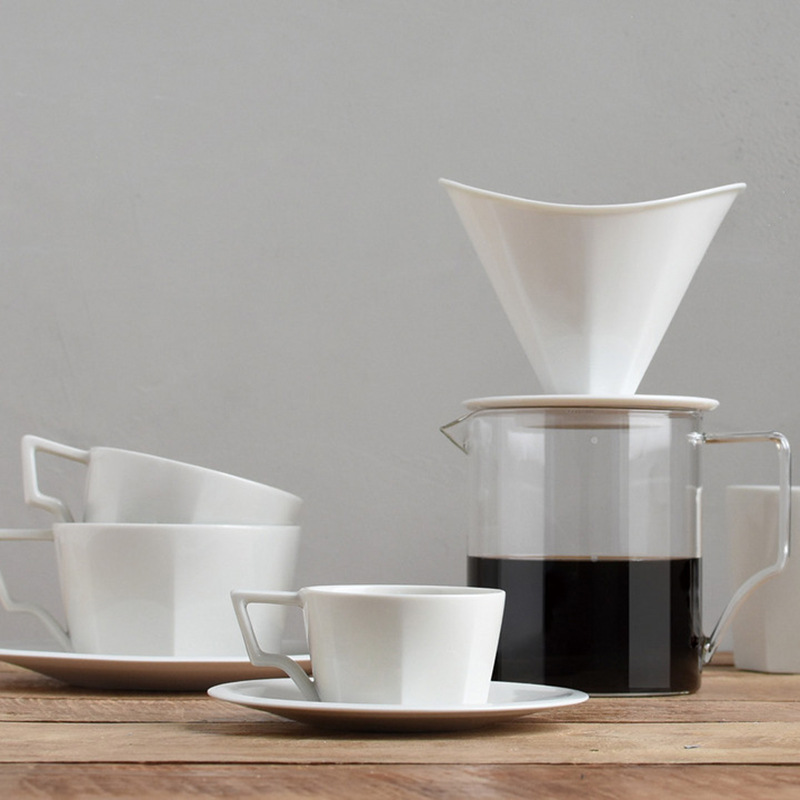 日式创意拿铁卡布奇诺咖啡杯几何陶瓷咖啡杯马克杯水杯