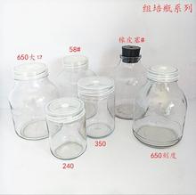厂家批发240ml组培瓶650ml菌种玻璃瓶组培瓶耐高温菌瓶虫草组培瓶
