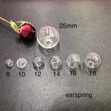 厂家直销DIY透明单孔球双孔玻璃球异形玻璃球饰品配件