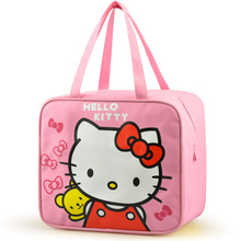 保温饭盒袋子可爱kitty加厚防水手提午餐包卡通儿童便当包保温袋