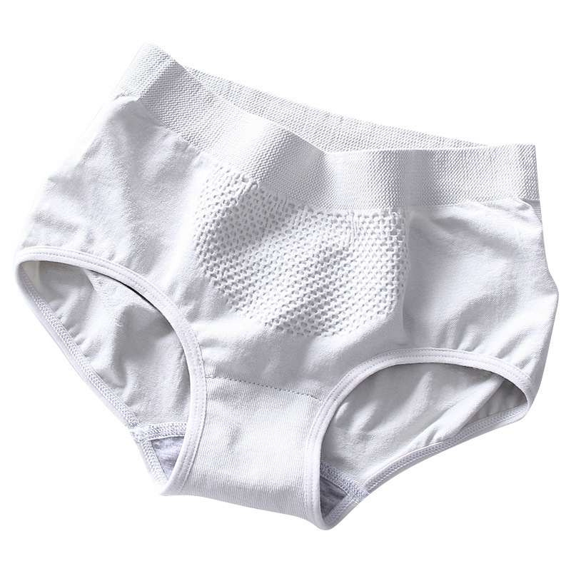 [Independent Bag] Mid-Waist Honeycomb Underwear Women's Cotton Crotch Belly Contracting Hip Lifting Honeycomb Seamless Women's Briefs