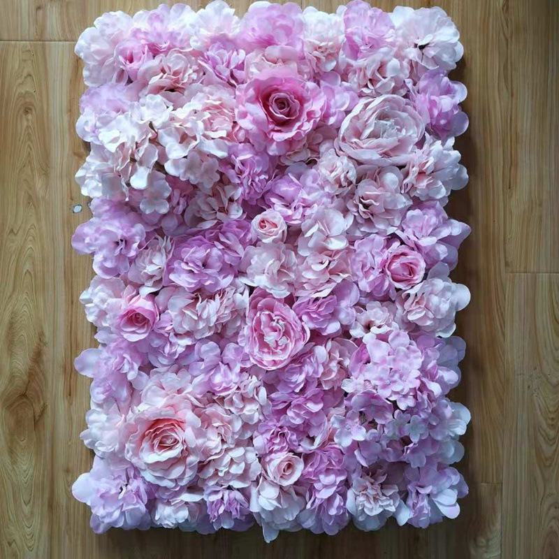 Artificial Flower Row Wedding Background Decoration Artificial Flower Shopping Window Decoration Rose Hydrangea Artificial Flowers Wall Wholesale