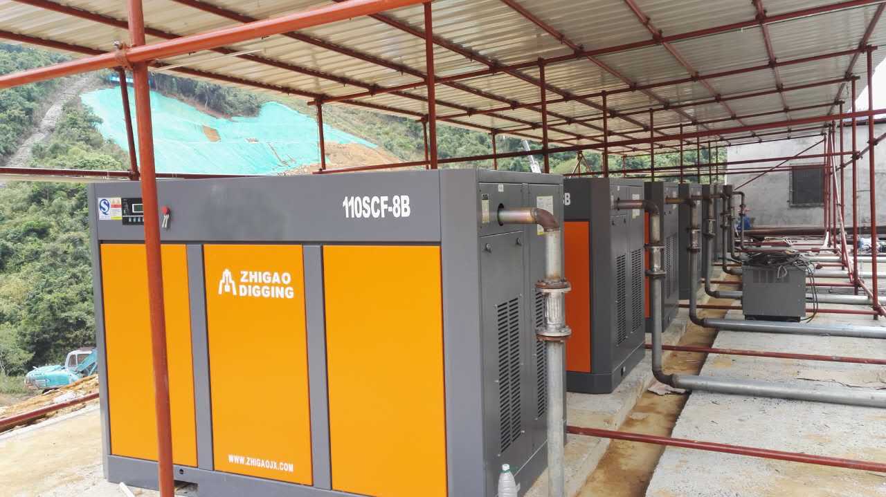 志高110kw空压机 110scf-8b隧道螺杆空压机 电动固定螺杆空压机