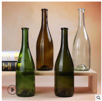 厂家现货批发750红酒瓶375 冰酒瓶 洋酒香槟酒棕色玻璃瓶