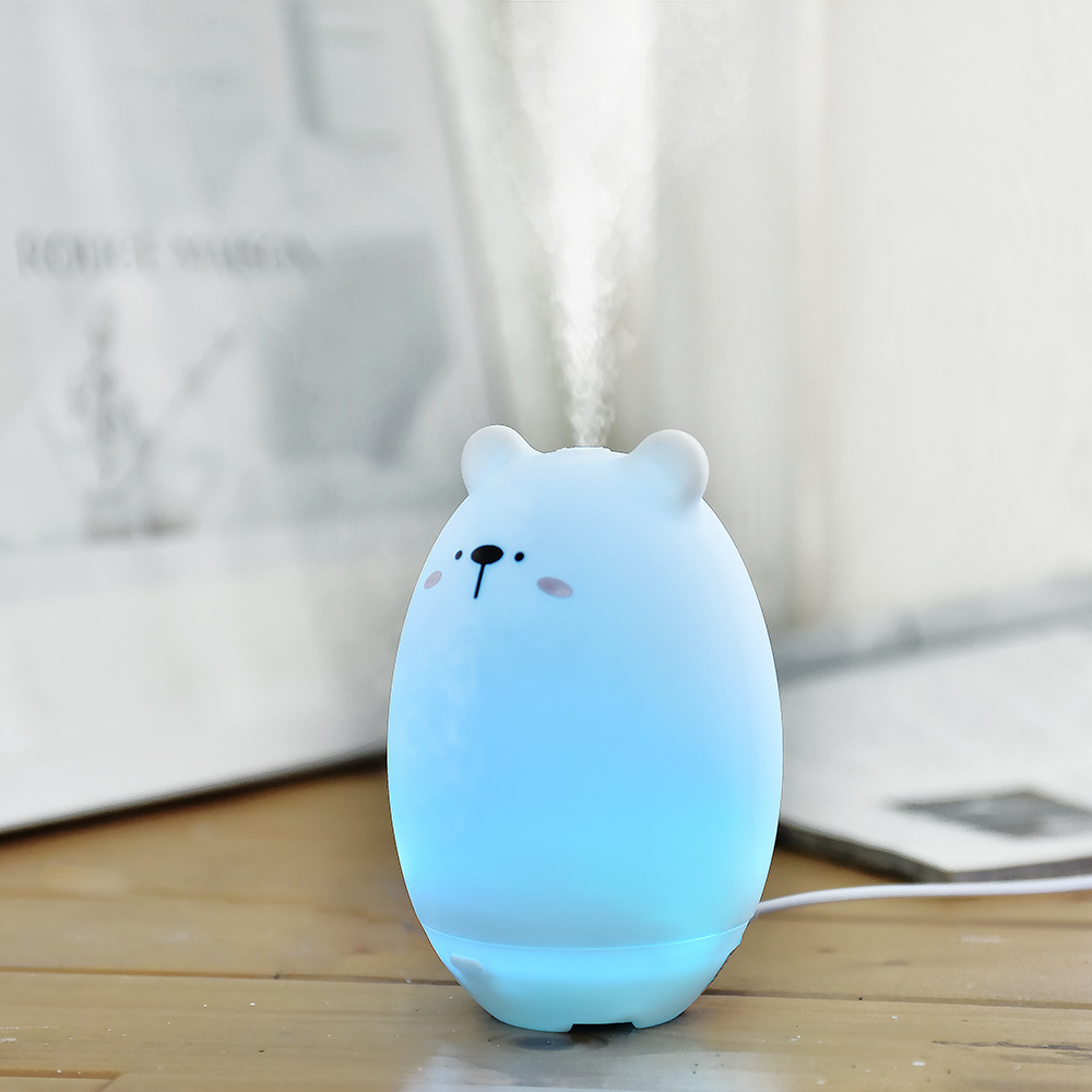 Cross-Border Hot Selling Humidifier Mute Colorful Air Creative USB Bear Bedroom Hydrating Aromatherapy Sprayer