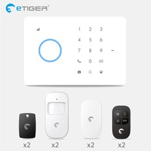 厂家直销eTiger电虎S3B 触摸GSM防盗报警器 无线红外线家用防盗器