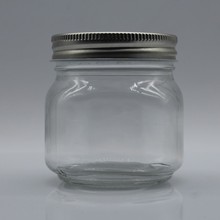 250ml方圆酱菜瓶 果酱 梅森杯 玻璃蜡烛台 蜂蜜瓶 鱼子酱密封罐