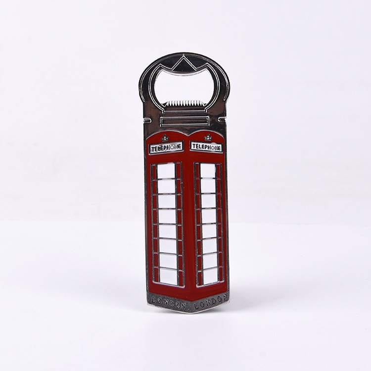 british telephone booth refridgerator magnets british tourist souvenir home ornament multi-functional metal corkscrew refridgerator magnets