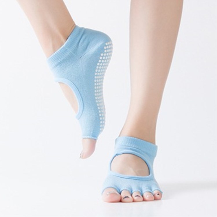 Factory Wholesale Yoga Socks Toe Socks Women Backless Peep Toe Socks Yoga Socks Sub Athletic Socks Room Socks Dance Pantyhose