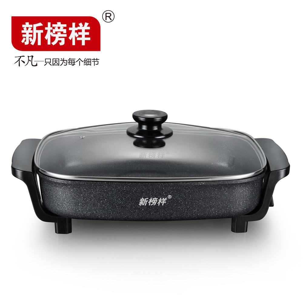 New Model X0400 Multi-Functional Electric Food Warmer Korean Barbecue Oven Medical Stone Non-Stick Rectangular Grilled Fish Electric Chafing Dish