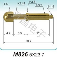 高电流15A弹簧针 蘑菇头高品质直通式探针 pcb板焊线用接触针M826