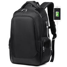 双肩包男韩版休闲USB男士背包透气耐磨商务电脑包旅行包学生书包