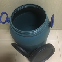 厂家供用深圳广州35L黑色pE塑料圆桶蓝色35kg涂料桶化工桶35升